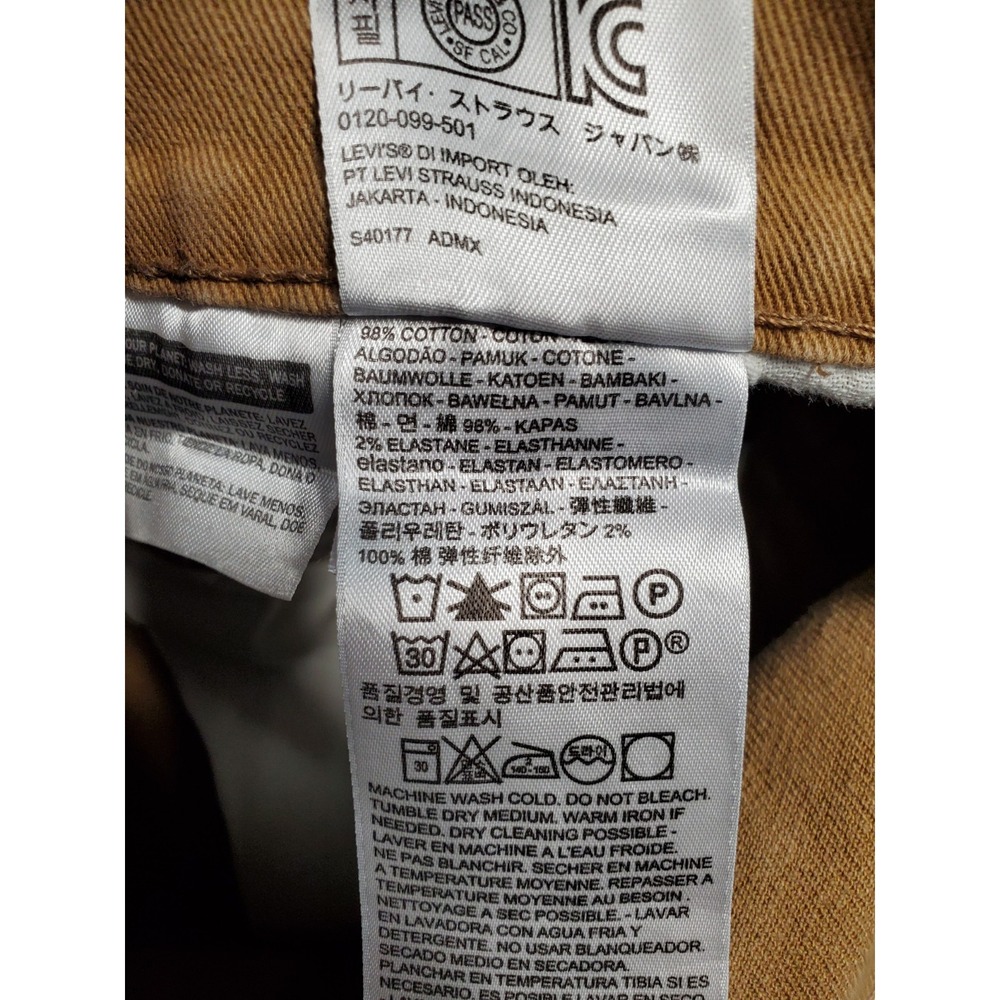 Levis 513 Jeans Mens 32x30* Brown Slim Straight Denim Stretch Pants Casual - Picture 14 of 16